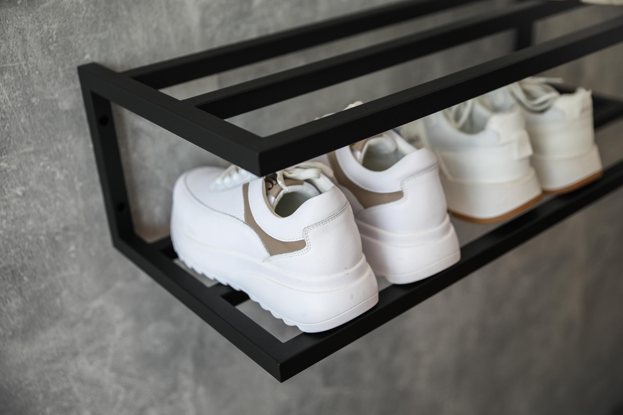 Полка для обуви Sharm двухэтажная из металла в стиле лофт 70х30х20 см (ML-18.4.) - фото 2 Полка для обуви Sharm двухэтажная из металла в стиле лофт 70х30х20 см (ML-18.4.) - фото 2