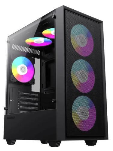 Корпус GameMax Storm черный, без БП, Mini Tower, Micro ATX, 2хUSB 2.0, 1хUSB 3.0, 1x120mm FAN, 380x200x450 мм, 0.8 мм