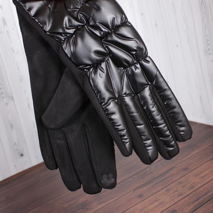 Рукавички жіночі текстильні D24097-1T демісезонні сенсорні S/6,5"/17 см Чорний (2394256013) - фото 4 Рукавички жіночі текстильні D24097-1T демісезонні сенсорні S/6,5"/17 см Чорний (2394256013) - фото 4