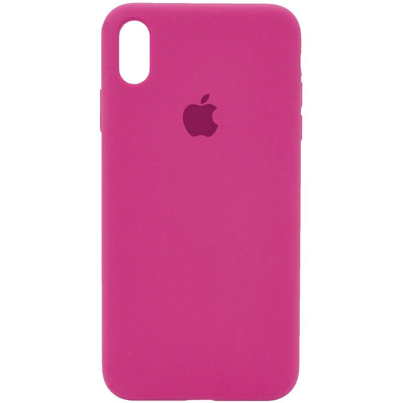 Противоударный чехол Silicone Case Full Protective AA для Apple iPhone XR 6.1" Малиновый/Dragon Fruit