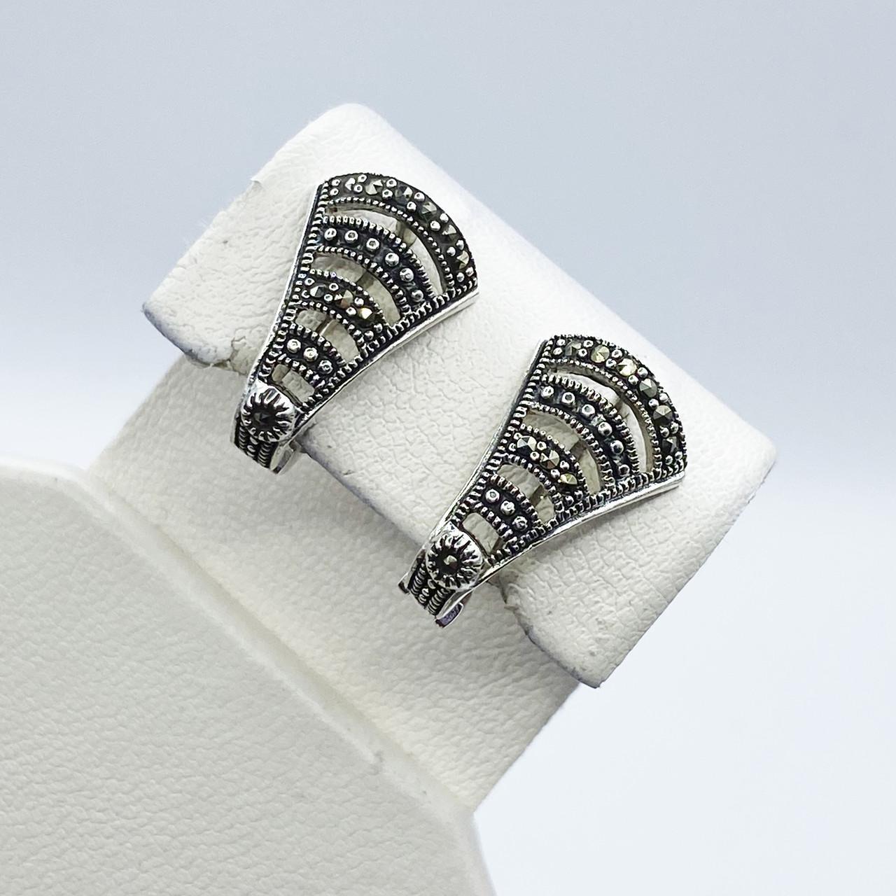 Серьги серебряные с марказитом 3,94 г (2226715573)