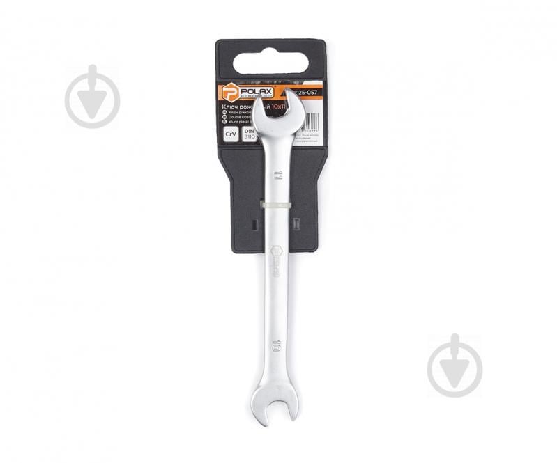 Ключ ріжковий Polax CrV DIN 3110 Satin finish 10*11 мм (25-057) Ключ ріжковий Polax CrV DIN 3110 Satin finish 10*11 мм (25-057)