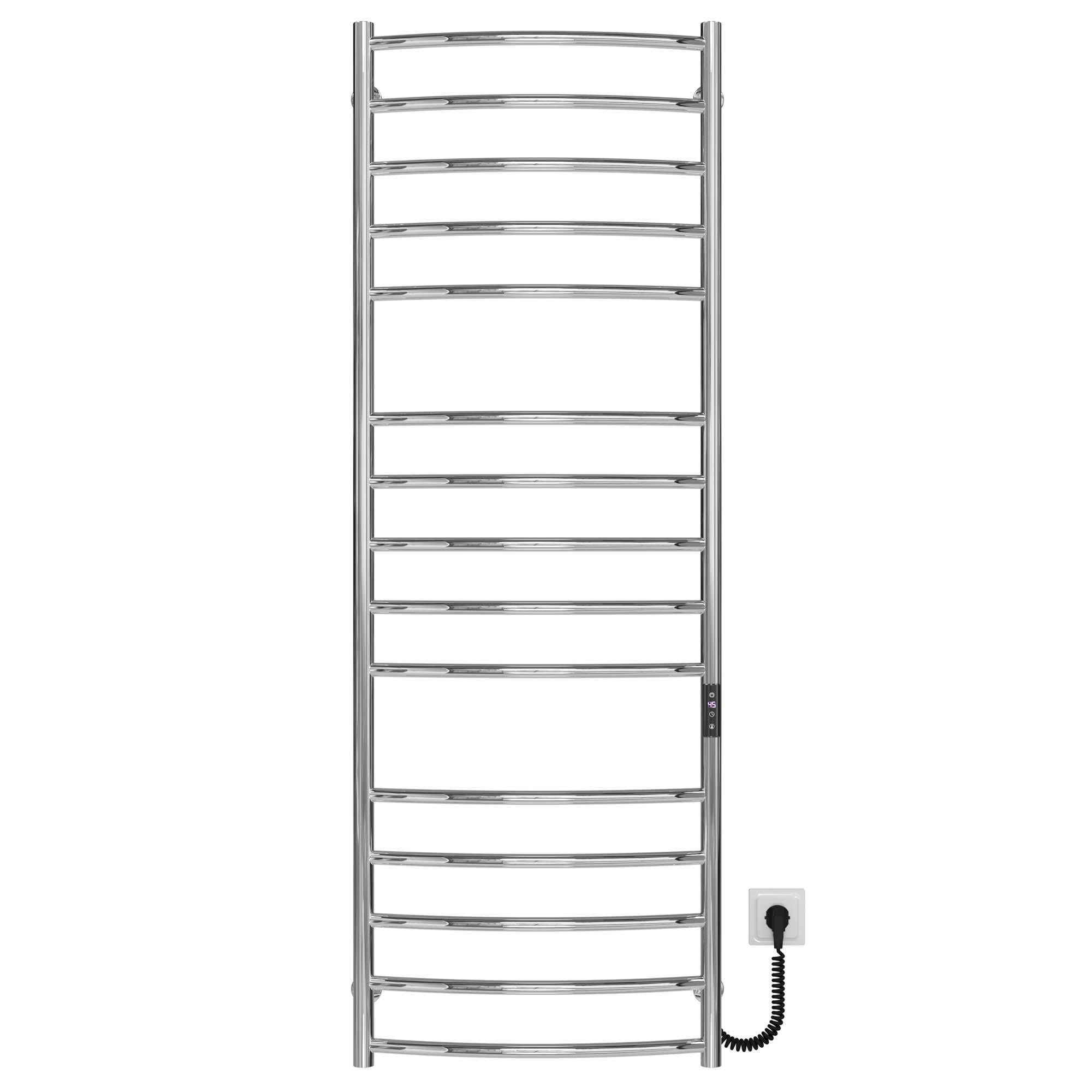 Полотенцесушитель электрический Deffi Классик Элит П15 JD03 правое подключение нержавеющая сталь 600х1500 мм Хром (C.KE.150.60.15.E.C.R.1)