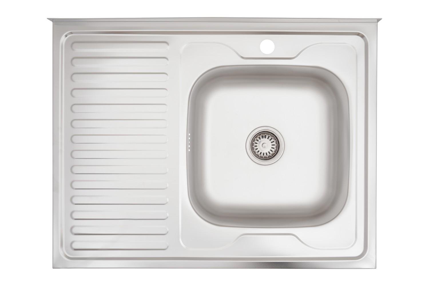 Мойка кухонная Kroner CV022815 прямоугольная из нержавеющей стали 800x600 мм (137515)