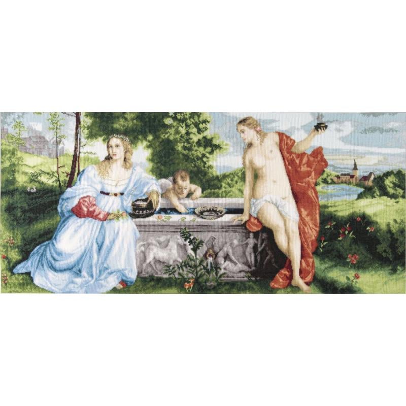 Набор для вышивания крестиком Чарівна Мить М-407 Любовь небесная и Любовь земная (49677)