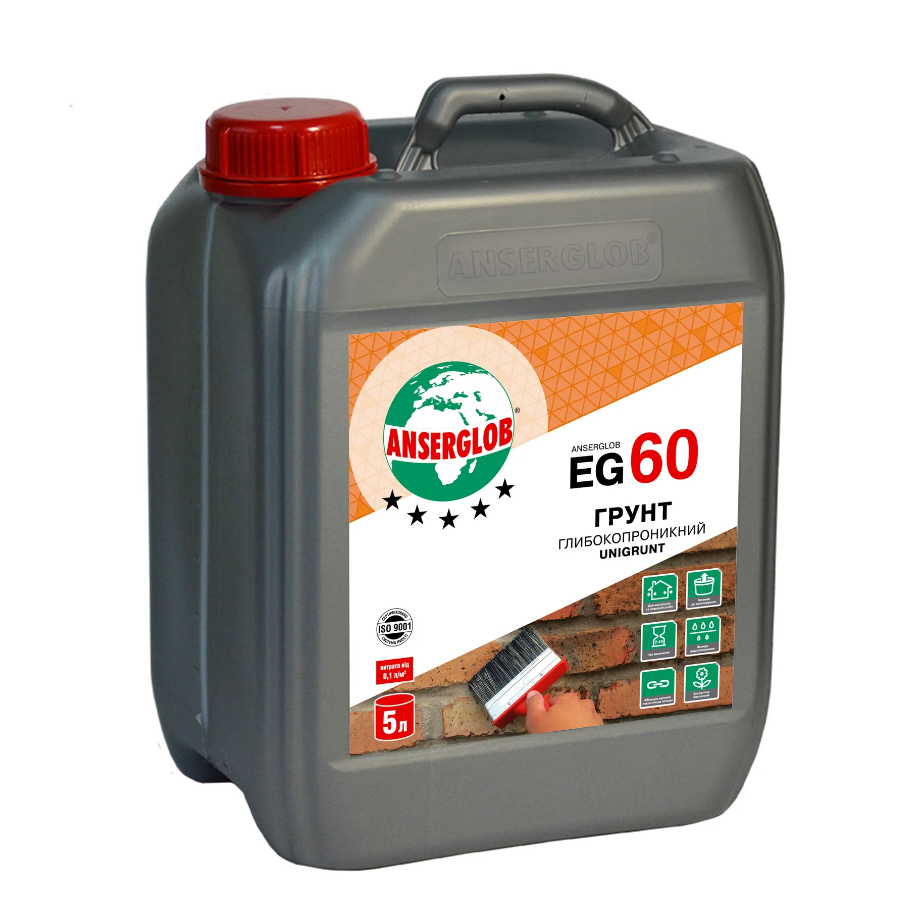 Грунтовка глубокопроникающая Anserglob EG 60 универсальная 5 л (8455)