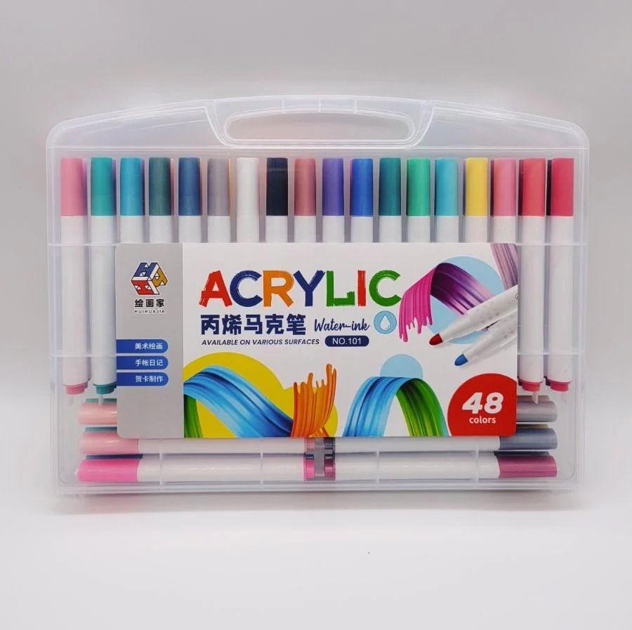 Маркеры акриловые для рисования в кейсе 48 цветов (9645)