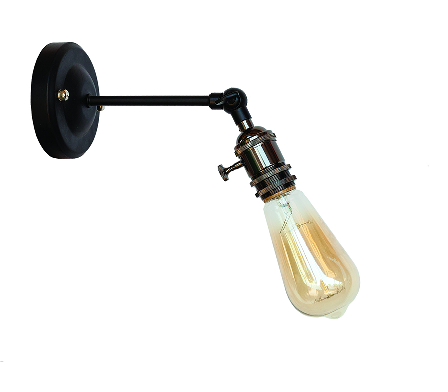 Бра Levistella Lofty удлиненное с патроном AMP15 Черный хром (1963530287)