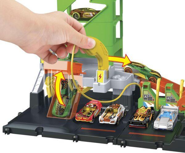 Трек Hot Wheels City Super Recharge Fuel Station Заправочная станция для суперзарядки (HTN79) - фото 5