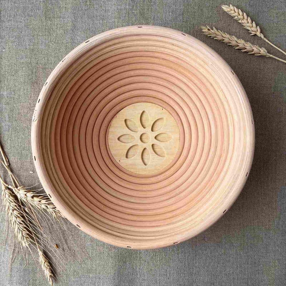 Кошик ротанговий для вистоювання хліба круглий 0,8 кг