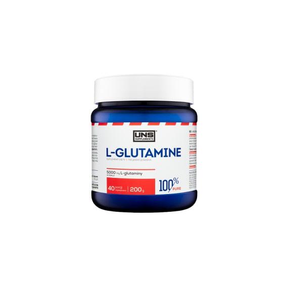 Глютамин для спорта UNS 100% Pure L- GLUTAMINE 200 г 40 порций Pure