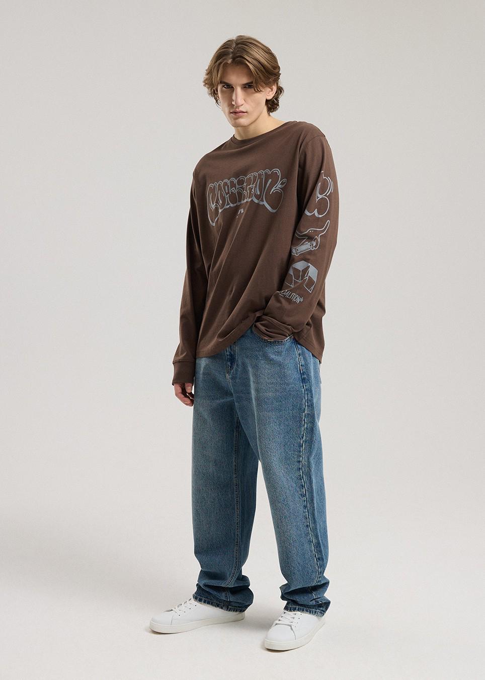 Лонгслив мужской Diverse CLTN LG SK8 02 L Коричневый 5905384088482)