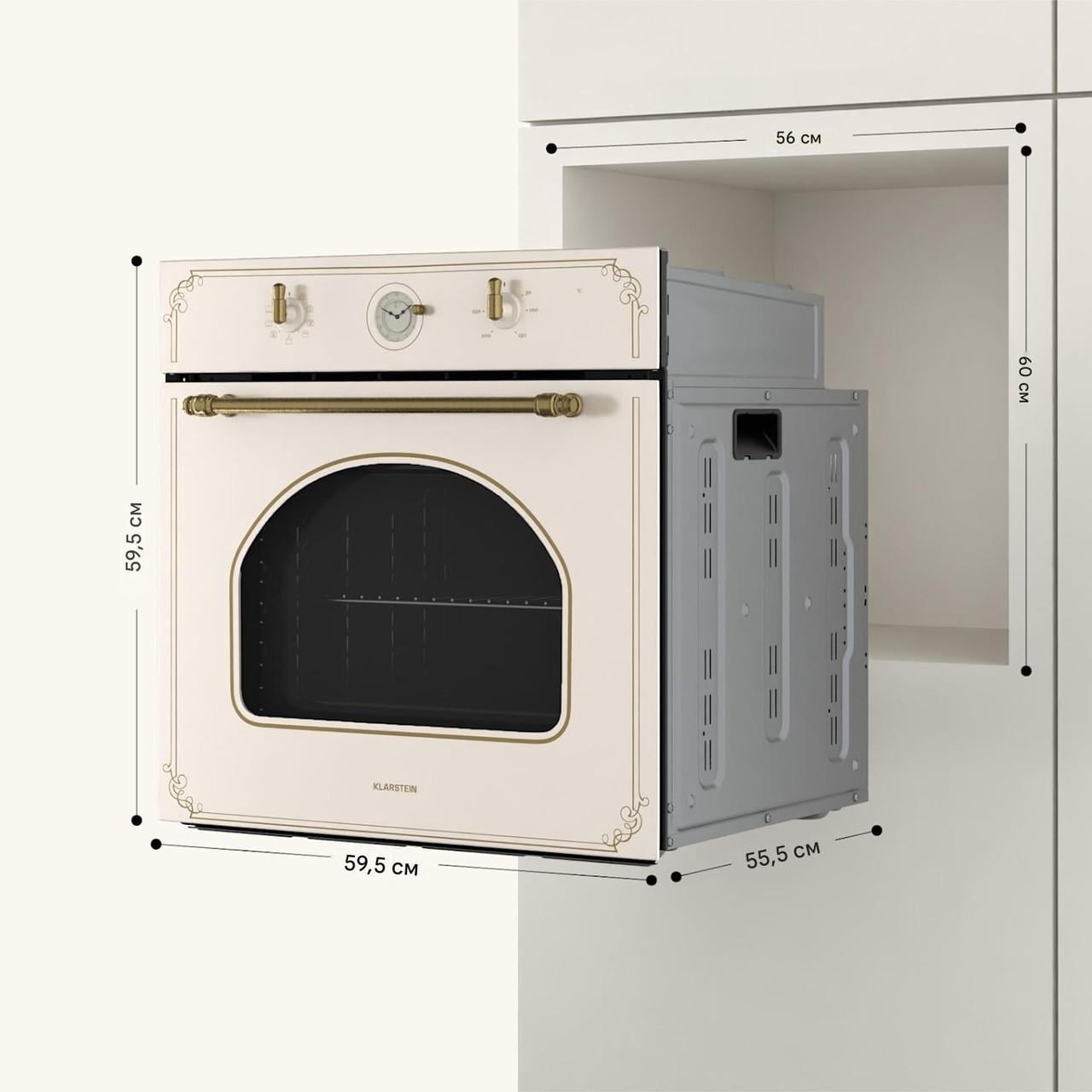 Духовой шкаф KLARSTEIN Victoria ретро 9 функций 50-250°C (10032485) - фото 2 Духовой шкаф KLARSTEIN Victoria ретро 9 функций 50-250°C (10032485) - фото 2