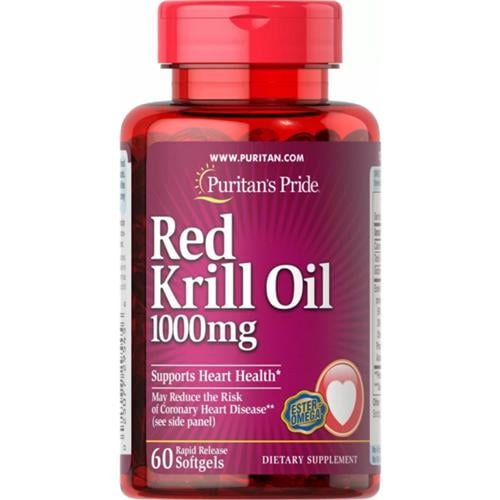 Масло криля Puritan's Pride Red Krill Oil 1000 мг 60 Softgels