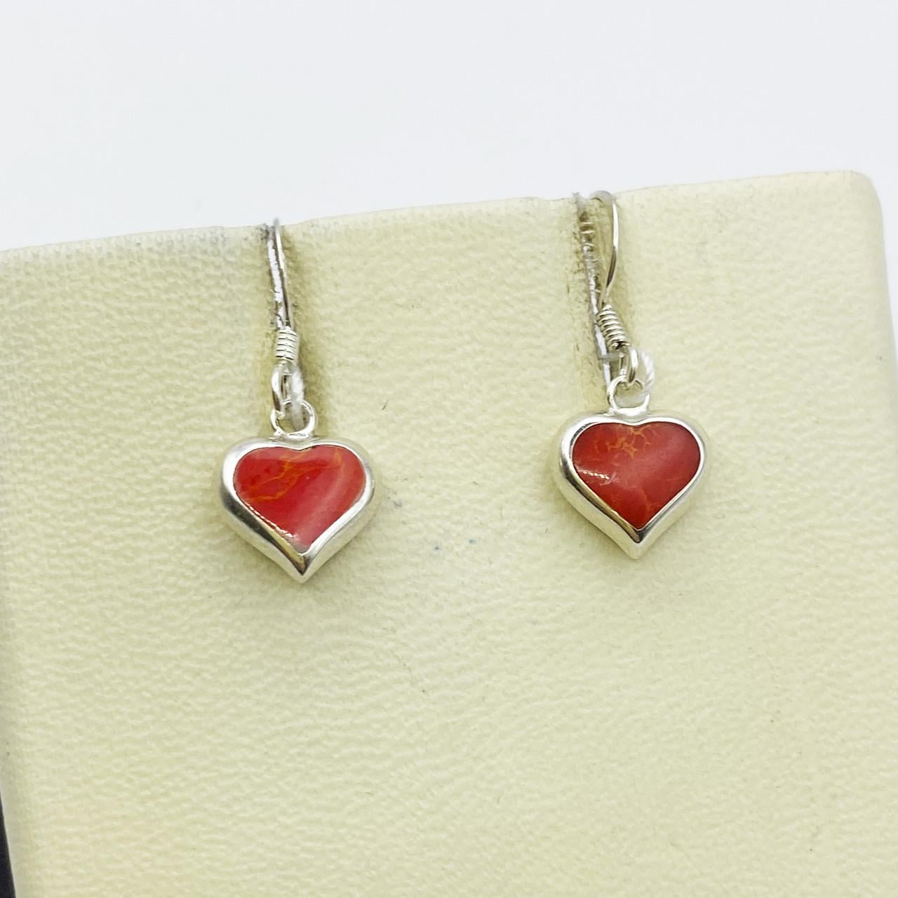 Серьги серебряные с кораллом и перламутром 1,26 г (2288403733)