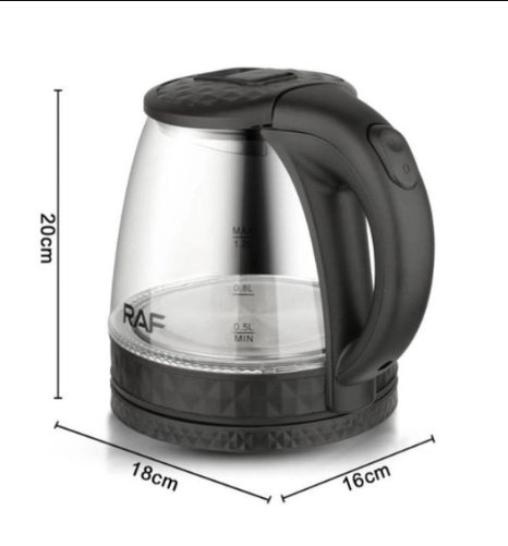 Електрочайник дисковий RAF 7861 скляний Чорний (12127910) - фото 4 Електрочайник дисковий RAF 7861 скляний Чорний (12127910) - фото 4
