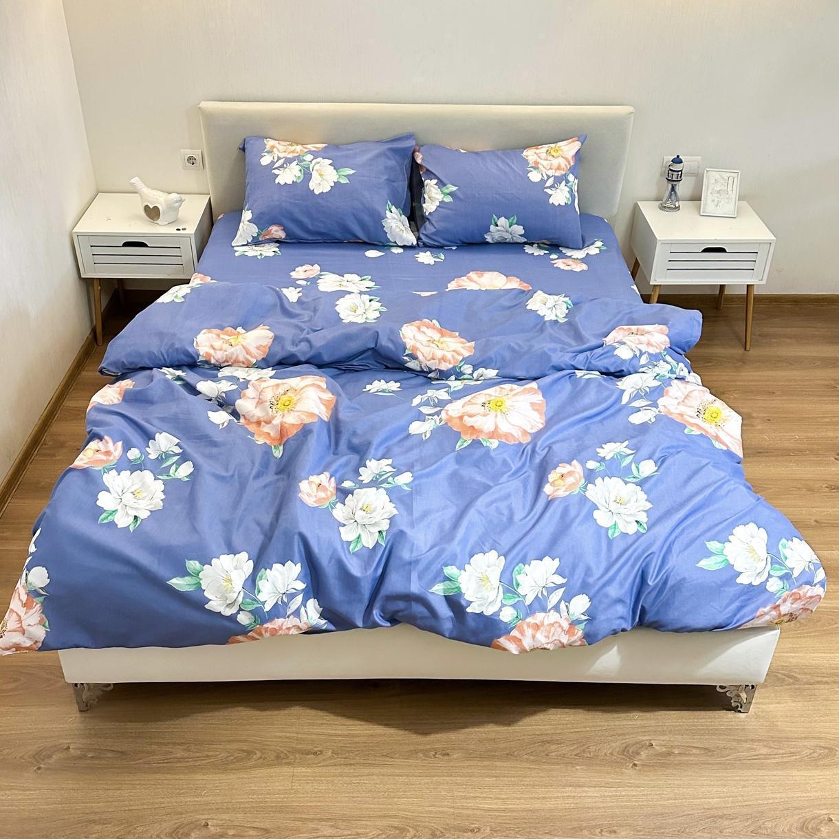 Постільна білизна Lelit полікотон сімейний Синій (P-0104)