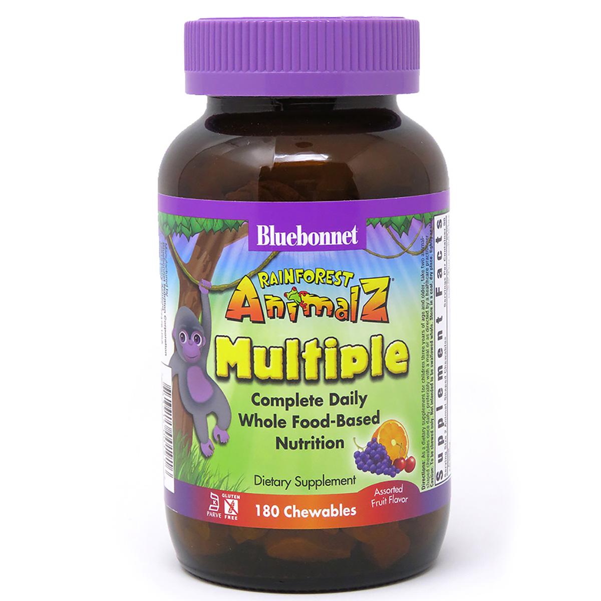 Мультивітаміни для дітей Bluebonnet Nutrition Rainforest Animalz зі смаком фруктів 90 таблеток (BLB0191)