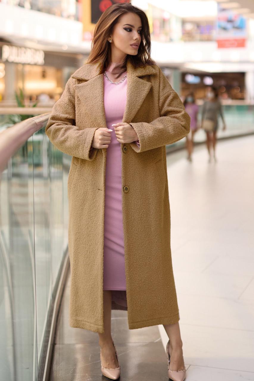 Пальто з еко-букле Seventeen L-XL Коричневий (1822980351) Пальто з еко-букле Seventeen L-XL Коричневий (1822980351)