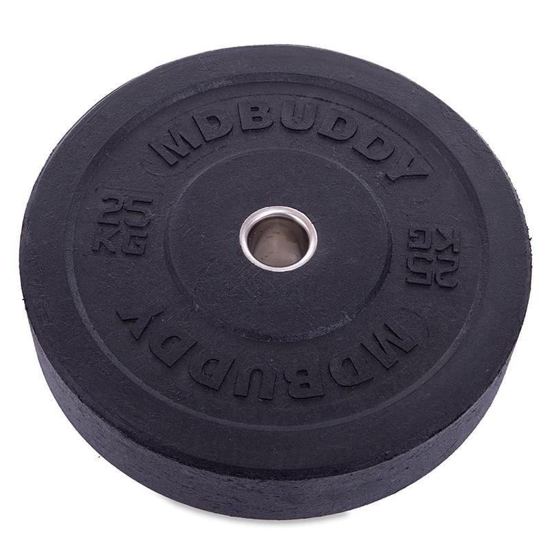 Диски Bumper Plates TA-2676 бамперные для кроссфита 25 кг Черный (58363144)