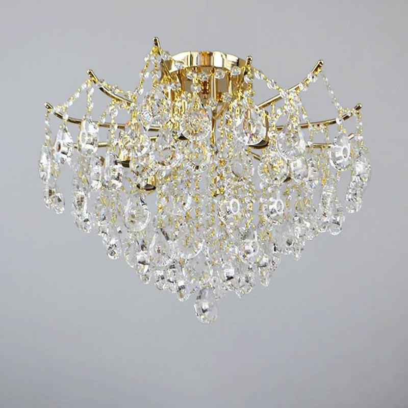 Люстра потолочная Light House NM-14715/6 хрустальная Золотой