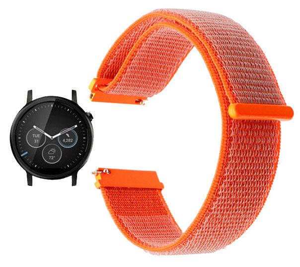 Нейлоновый ремешок для часов Motorola Moto 360 2nd gen 42 мм Orange (742950180)
