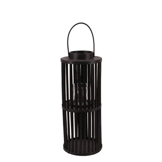 Подсвечник-фонарь с ручкой Flora Lucie Black(35406)