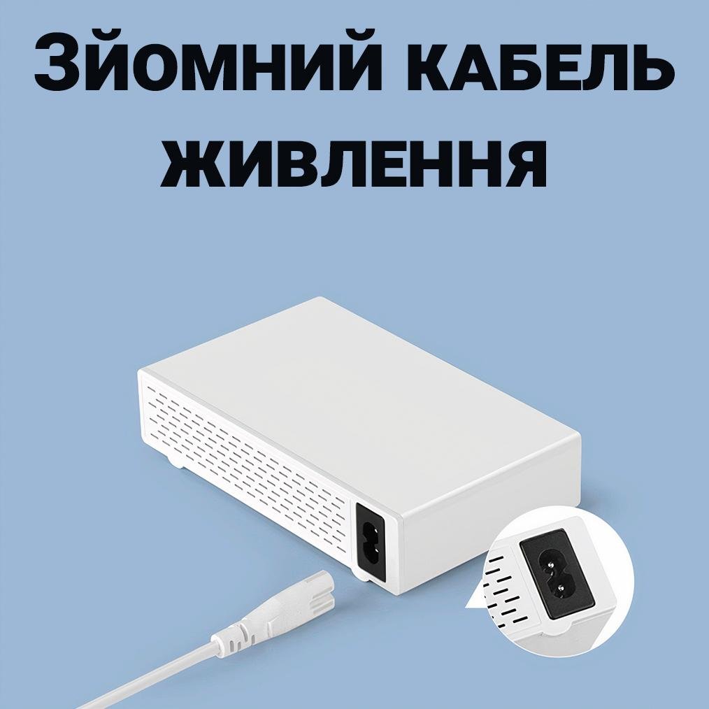 Пристрій Type-C мультизарядний Addap MCS-X6P на 6 портів з підтримкою швидкої PD 3.0 зарядки 140W - фото 12