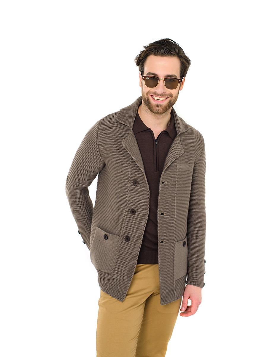 Трикотажний піджак SVTR р. 48 Капучіно (369)