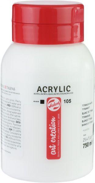 Краска акриловая Talens Art Creation Royal Talens 750 мл 105 Белила титановый (Az-195492)