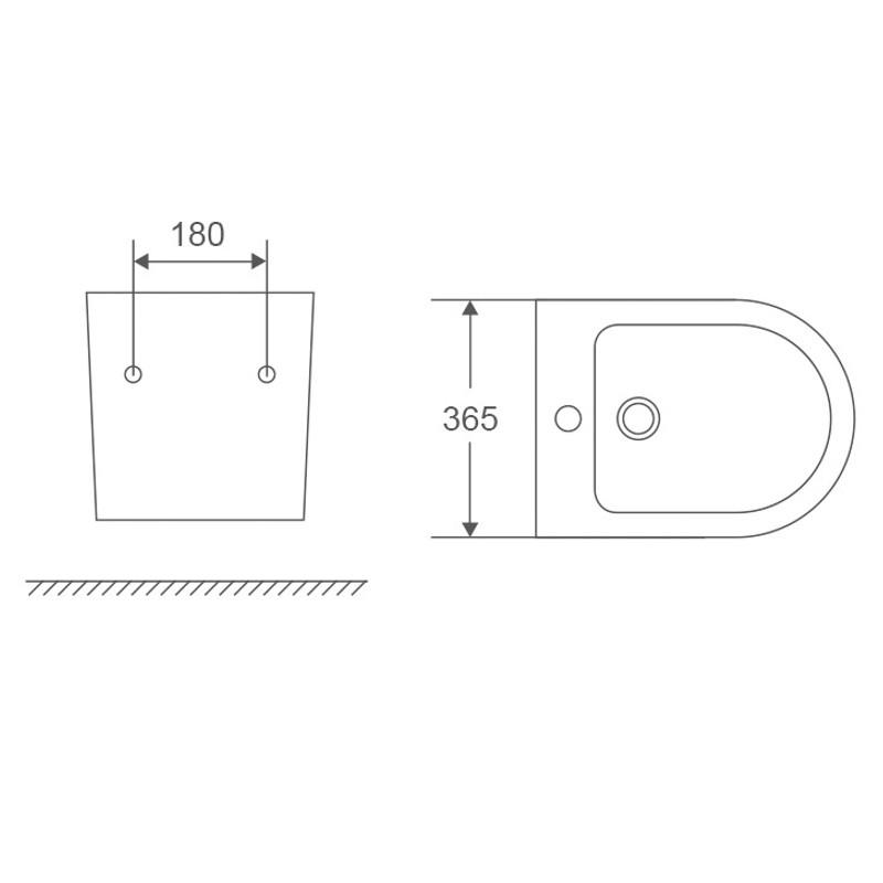 Біде підвісне MIXXUS Premium Ellipse-0501 495x365x325 мм (MP6469) - фото 3