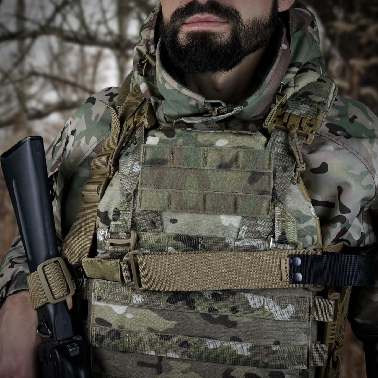 Ремень оружейный одно/двухточечный Ragnarok TYR Carbine с дополнительным креплением Койот - фото 3