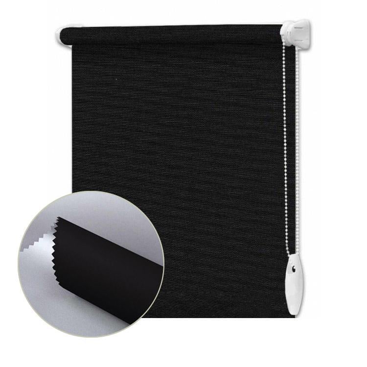 Ролета тканевая термо (blackout) Besta Standart Wenster BO Silver 305 82,5х280 см Черный (АВК52920015)