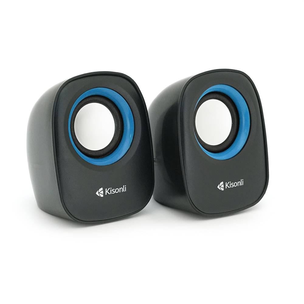 Колонки для ПК і ноутбука Kisonli V360 USB/3,5 мм 2х1,5W 20Hz- 20KHz Black (36764)