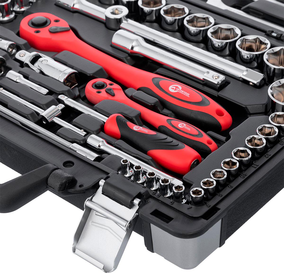 Набір торцевих головок із тріскачкою Intertool 61 шт. (ET-6061) - фото 10 Набір торцевих головок із тріскачкою Intertool 61 шт. (ET-6061) - фото 10