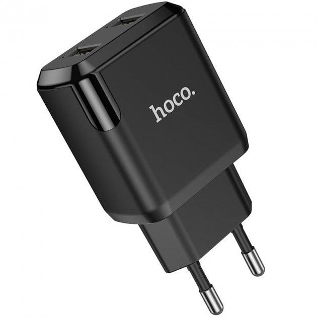 Зарядное устройство сетевое Hoco N7 Dual USB 12 W Черный Зарядное устройство сетевое Hoco N7 Dual USB 12 W Черный
