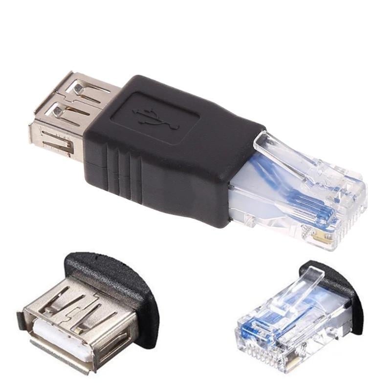 Переходник SUNROZ Ethernet LAN RJ45-USB 10/100 Mbps для роутера модема (A484180)