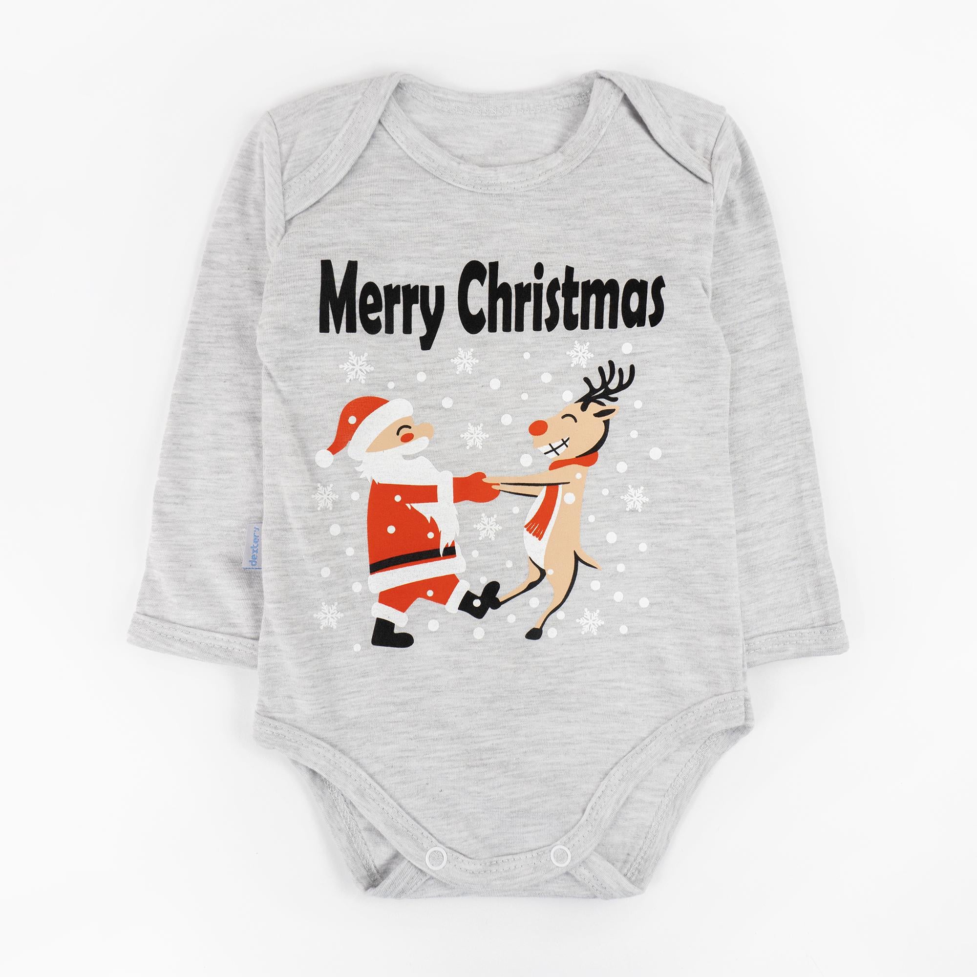 Боди детское Dexter's Merry Christmas d104снт-ср 80 см Серый (692001353)