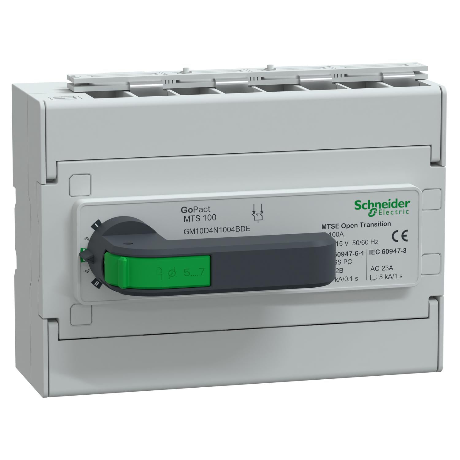 Переключатель нагрузки I-0-II Schneider Electric GoPact MTS100 4P 100A 415V встроенная ручка (GM10D4N1004BDE)