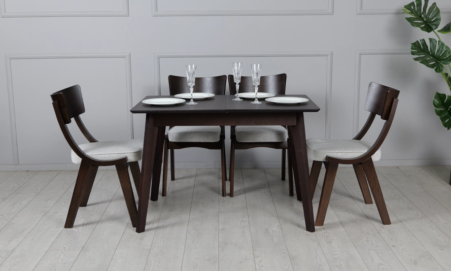 Стол раскладной Милан из массива дерева 1100/1400x700x750 мм Орех (2147484284) - фото 6 Стол раскладной Милан из массива дерева 1100/1400x700x750 мм Орех (2147484284) - фото 6