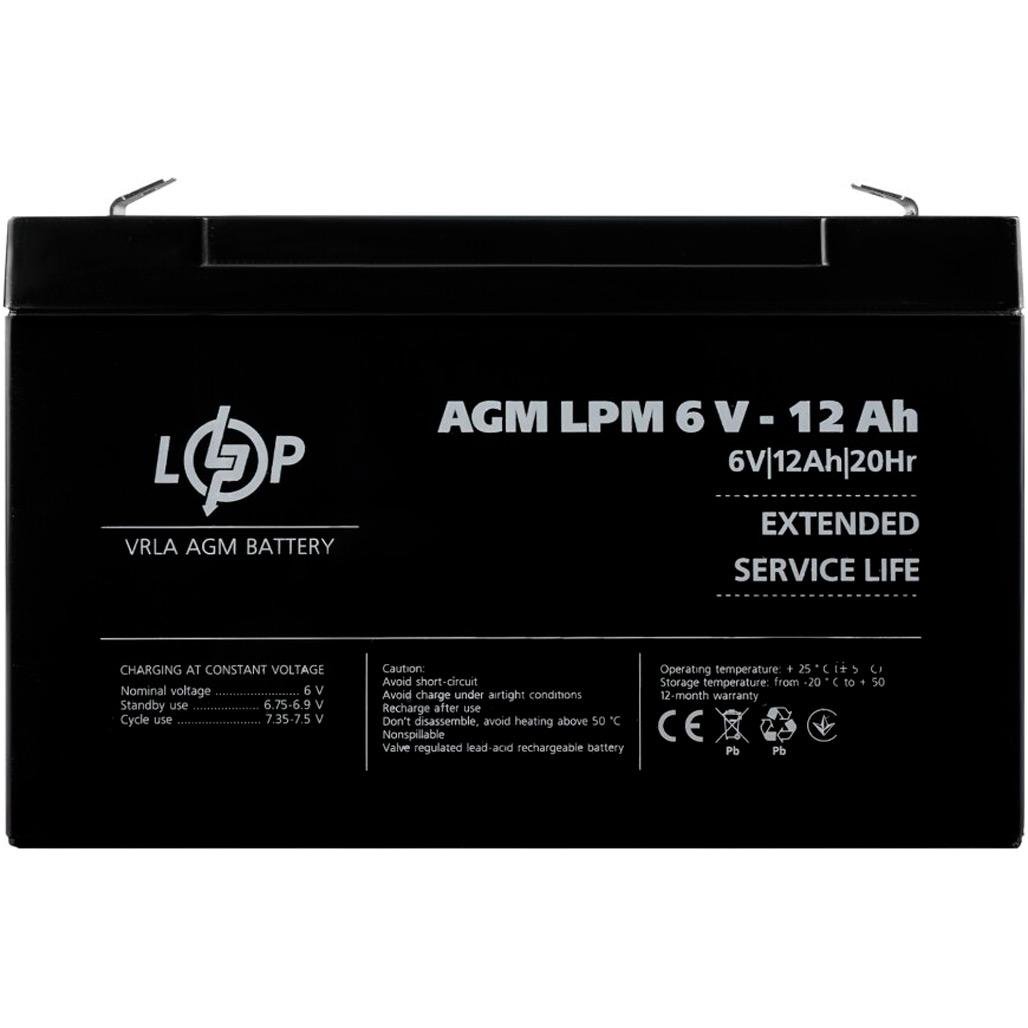 Аккумулятор для ИБП LogicPower AGM LPM 6V/12 Ah (4159)