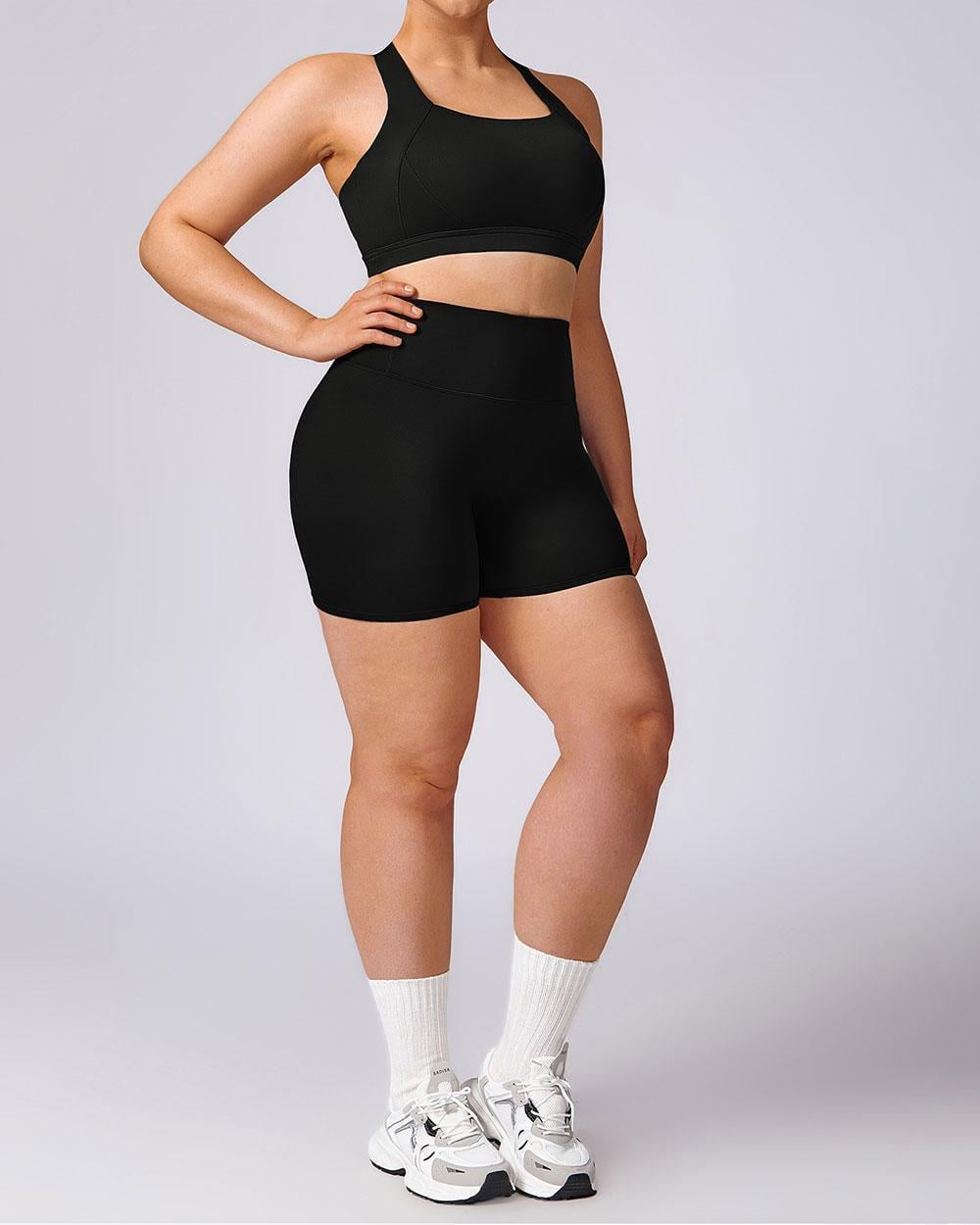 Топ без косточек и шорты с push-up 7400-91660 M р. 40/42 Черный (3593101672)