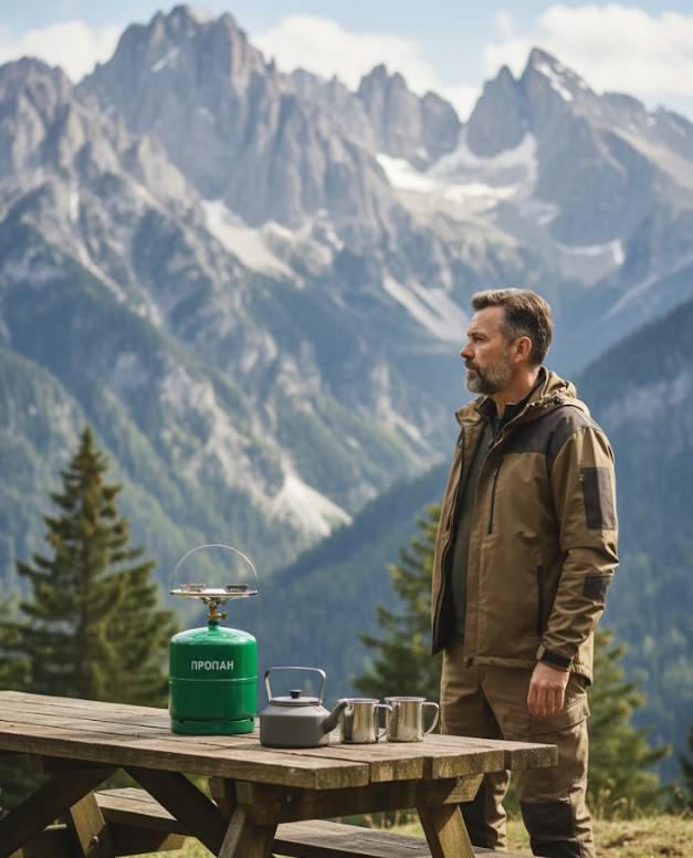 Похідний газовий комплект пальник та балон пропан/бутан 8 л (2104618807) - фото 11