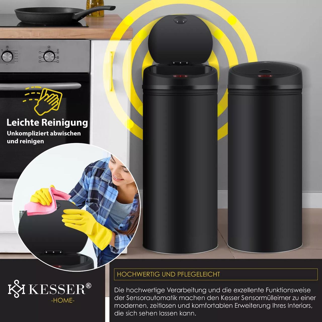 Мусорное ведро с автоматическим датчиком KESSER из нержавеющей стали 56 л Black - фото 6 Мусорное ведро с автоматическим датчиком KESSER из нержавеющей стали 56 л Black - фото 6