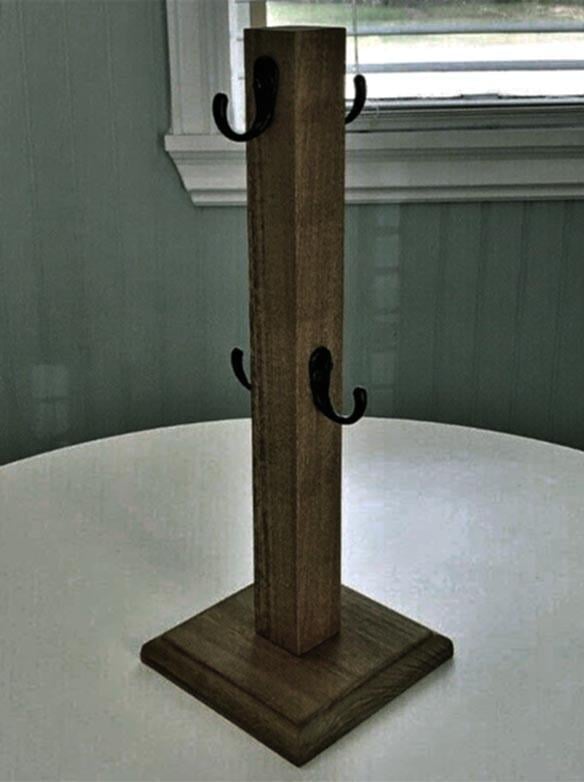 Стойка для кружек из дерева Шаржа Капучино (СДК-007809)