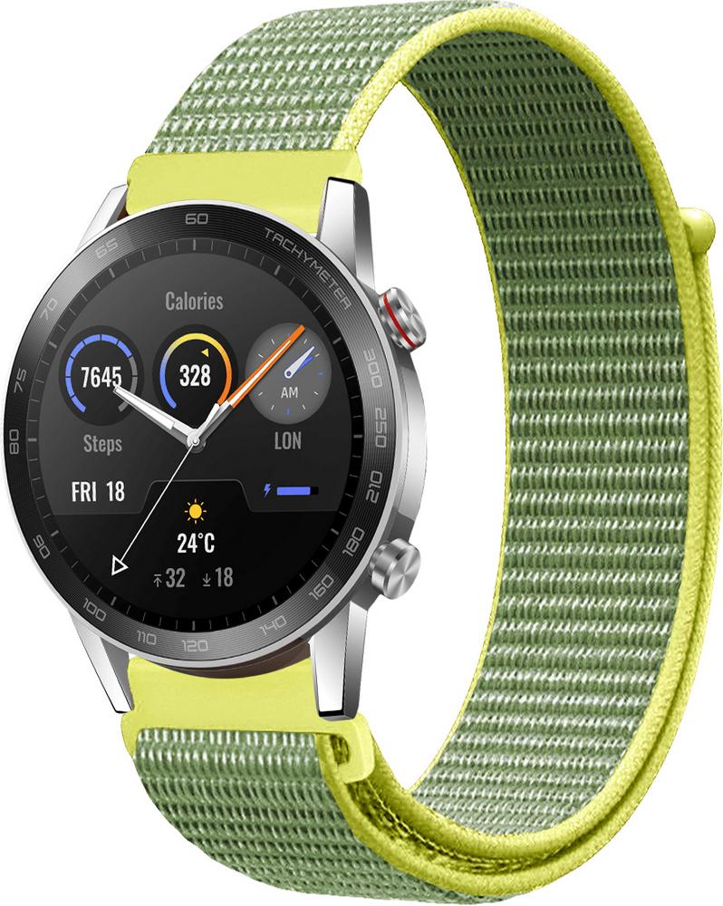 Ремешок нейлоновый Sport Loop для Honor Magic Watch 2 46 мм Gray/Yellow (17685-63)