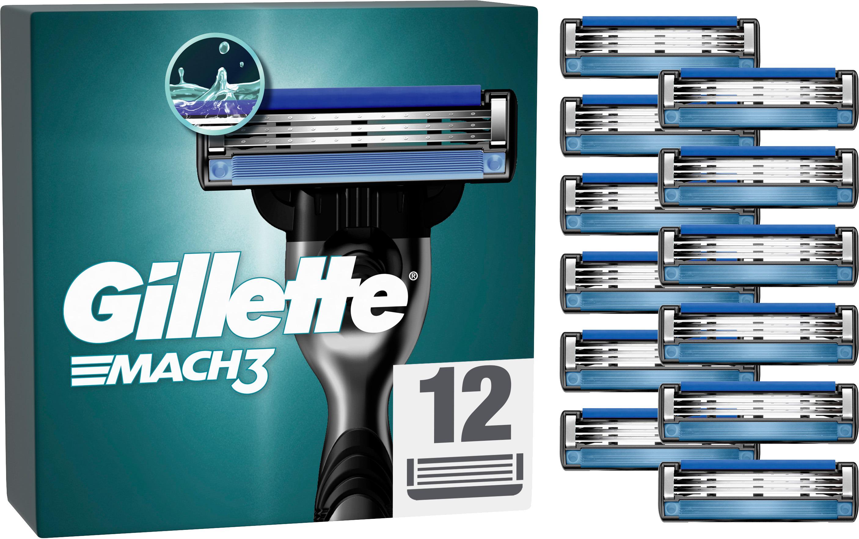 Сменные картриджи для бритья мужские Gillette Mach 3 кассеты 12 шт. (17929495)