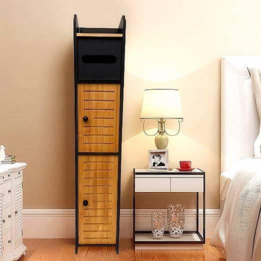 Этажерка для ванной комнаты и туалета AOJEZOR напольная Черный/коричневый - фото 5 Этажерка для ванной комнаты и туалета AOJEZOR напольная Черный/коричневый - фото 5