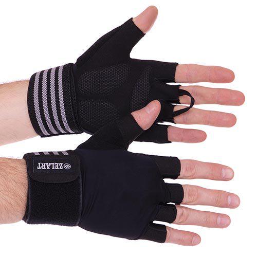 Перчатки для тяжелой атлетики Zelart TA-2241 L Черный (07363029)