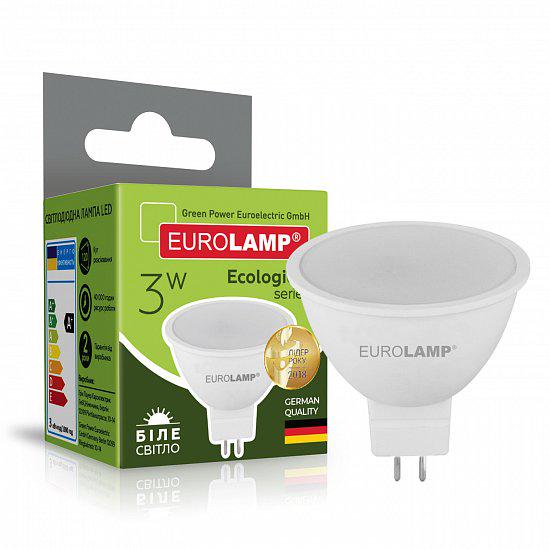Светодиодная лампа рефлекторная Eurolamp LED-SMD-03534(P) 3W 220V 285 lm 4000K GU5.3 50х54 мм (4260484996459) - фото 2 Светодиодная лампа рефлекторная Eurolamp LED-SMD-03534(P) 3W 220V 285 lm 4000K GU5.3 50х54 мм (4260484996459) - фото 2